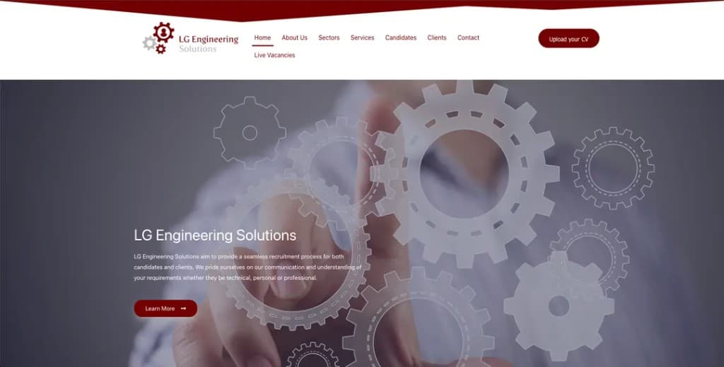 LG Engineering Solutions website preview