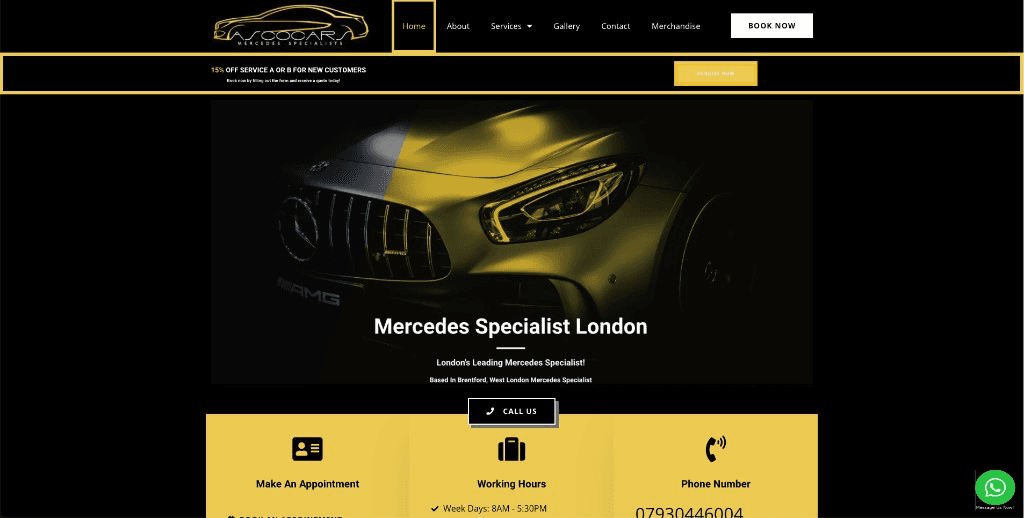 Ascocars · Mercedes Specialists website preview